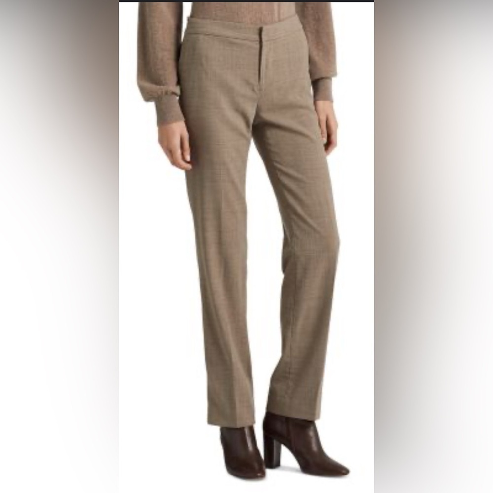 LAUREN RALPH LAUREN Sz 6 Adelle Chino Style Classic Tan Trouser Pants NEW